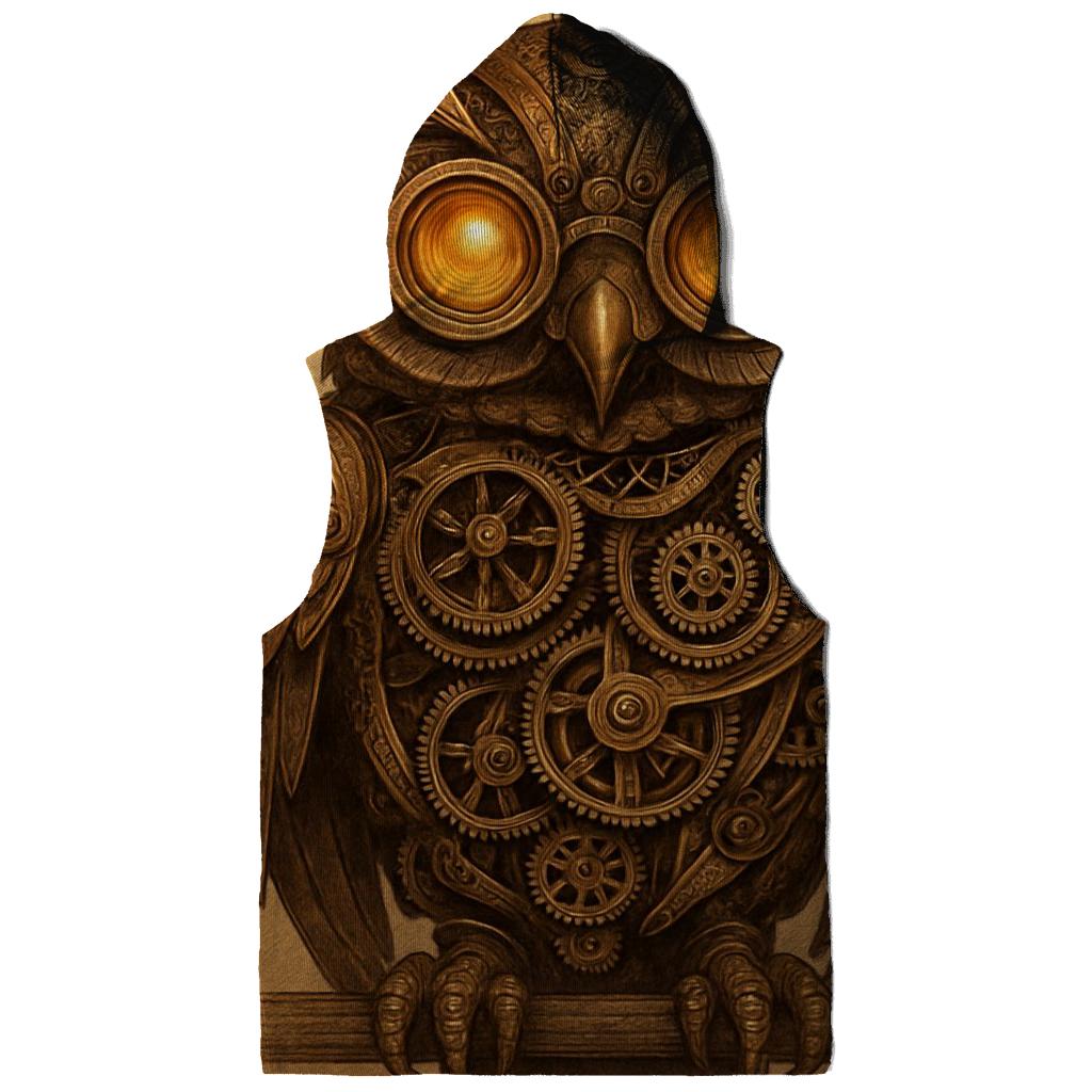 Steampunk Mechanical Owl printed hoodies