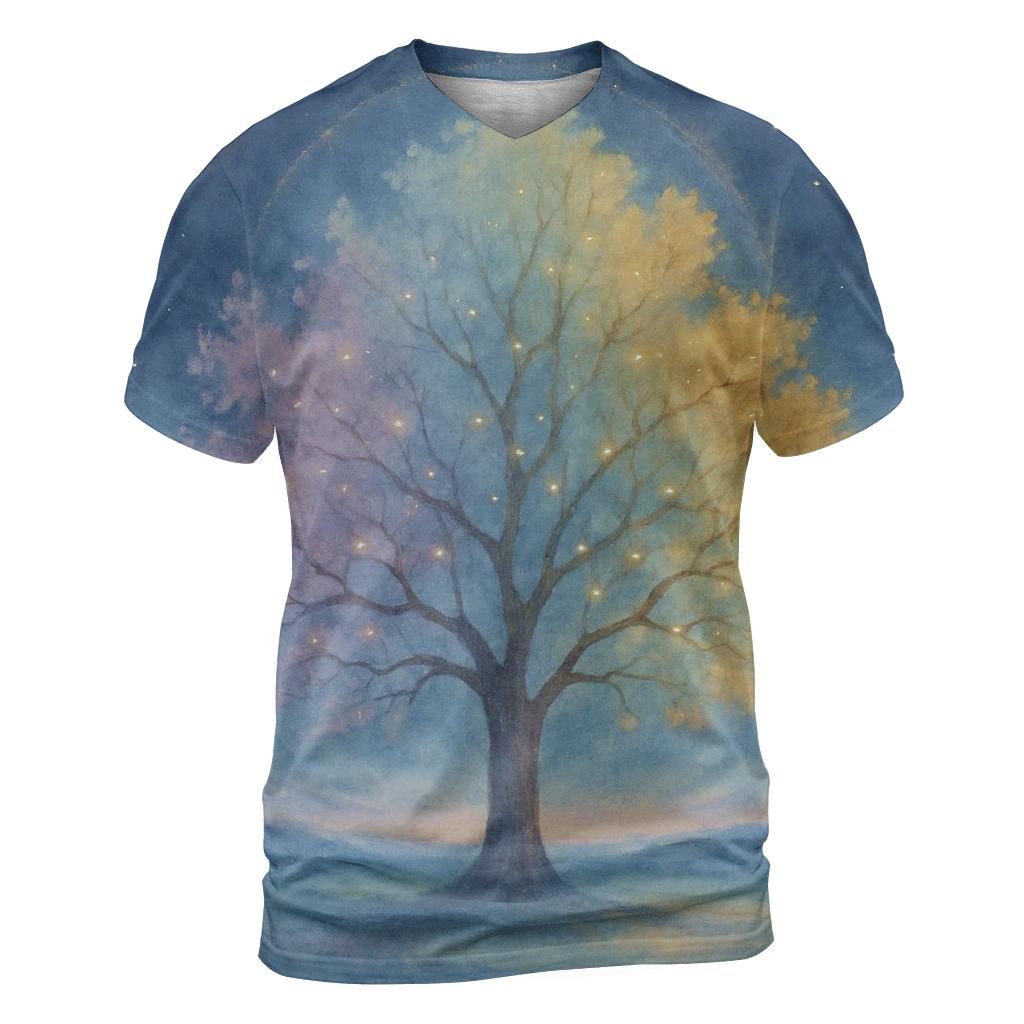 Celestial Tree Of Seasons statement graphic shirts