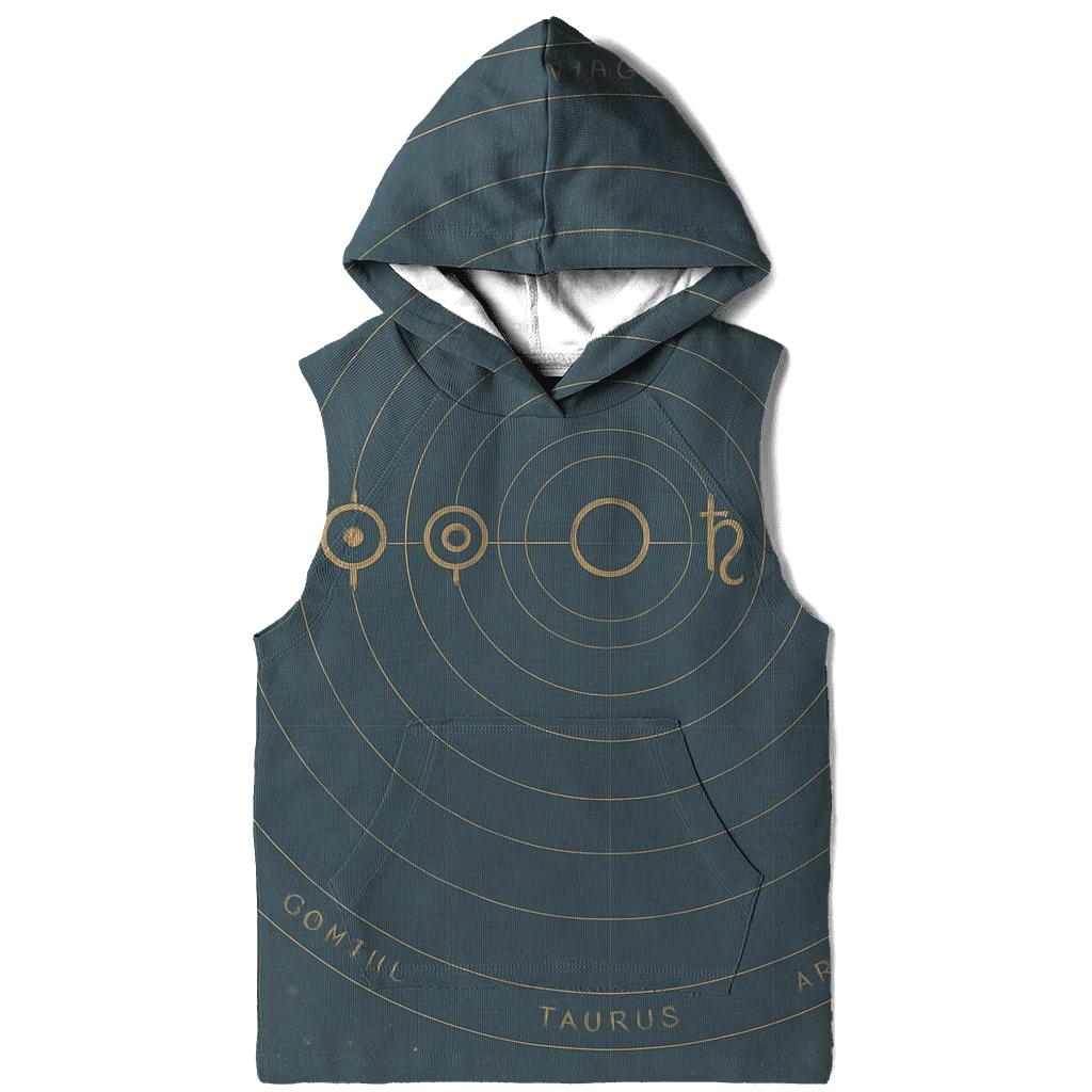 Planetary Alignment Transit Chart embroidered hoodies