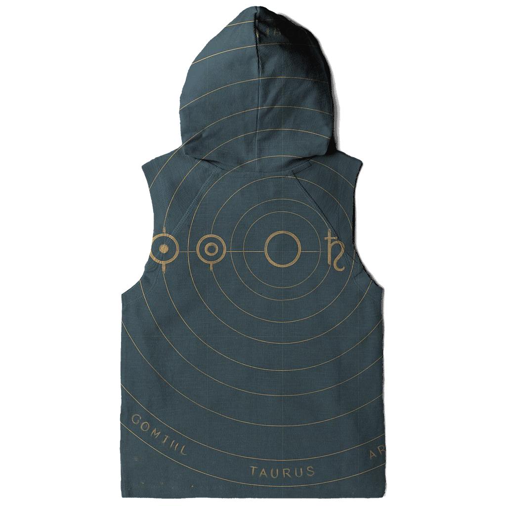 Planetary Alignment Transit Chart embroidered hoodies