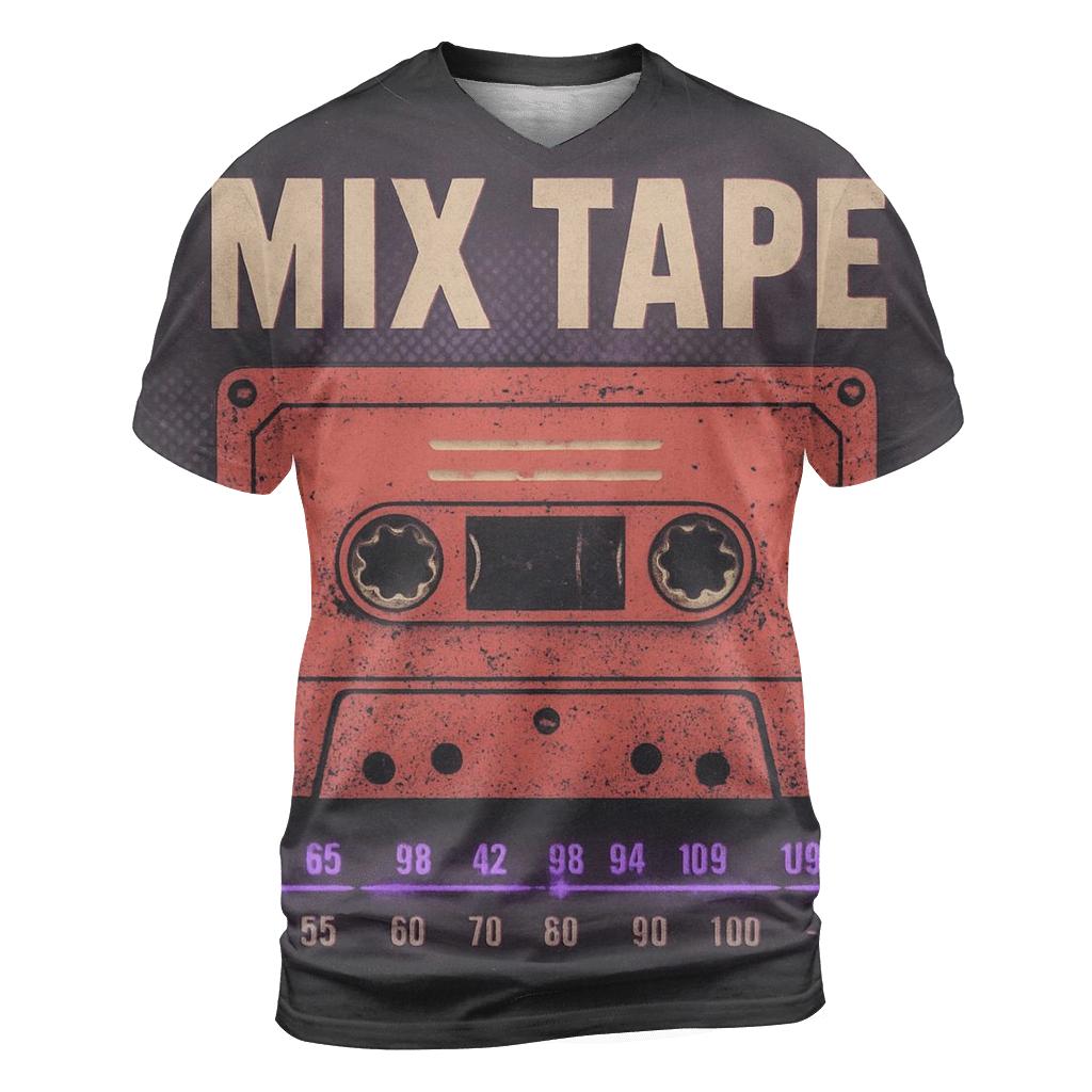 Cassette Night Radio Poster artistic all-over print tops