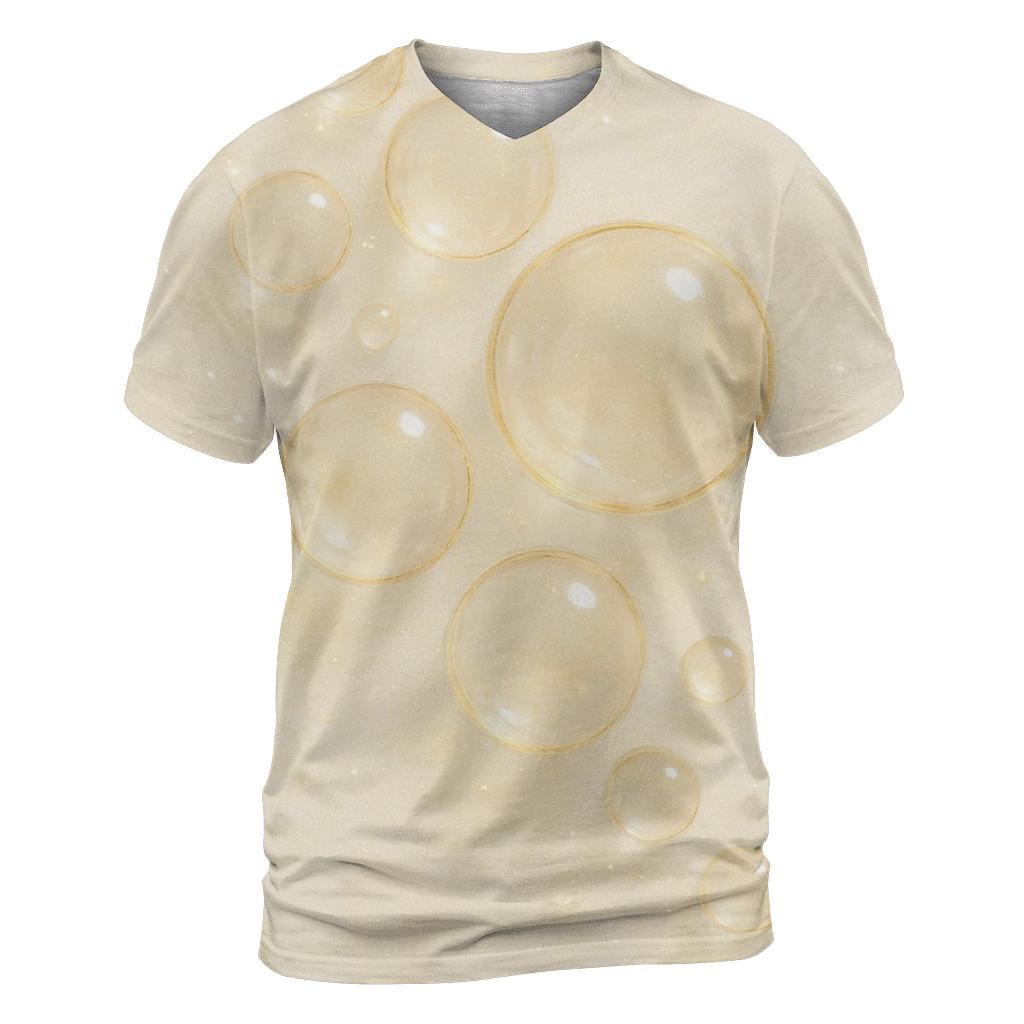 Champagne Bubble Cascade trendy printed shirt styles