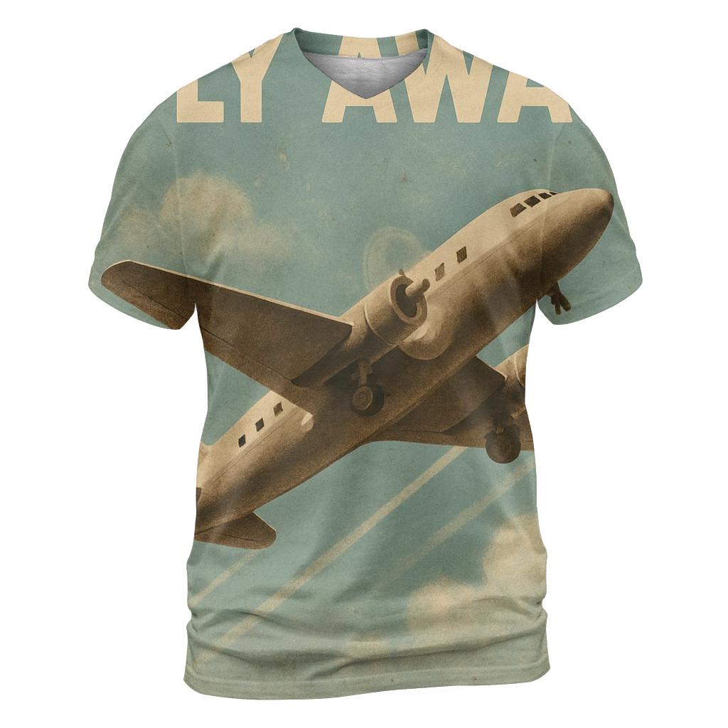 Vintage Airline Travel Poster custom all-over print shirts