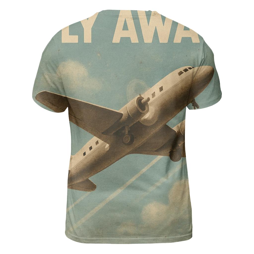 Vintage Airline Travel Poster custom all-over print shirts