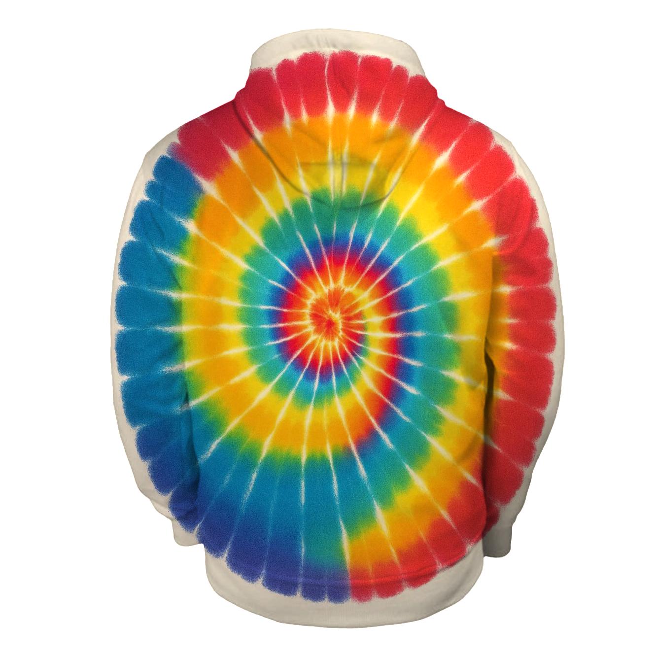Rainbow Spiral Panel custom hoodies