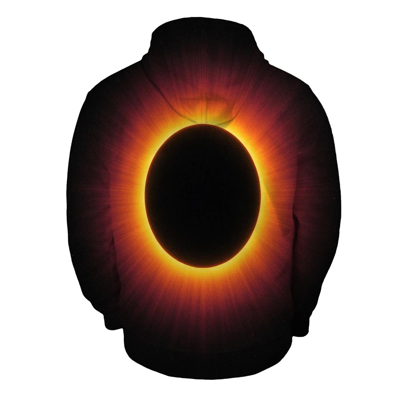 Eclipse Corona Rings zip-up hoodies