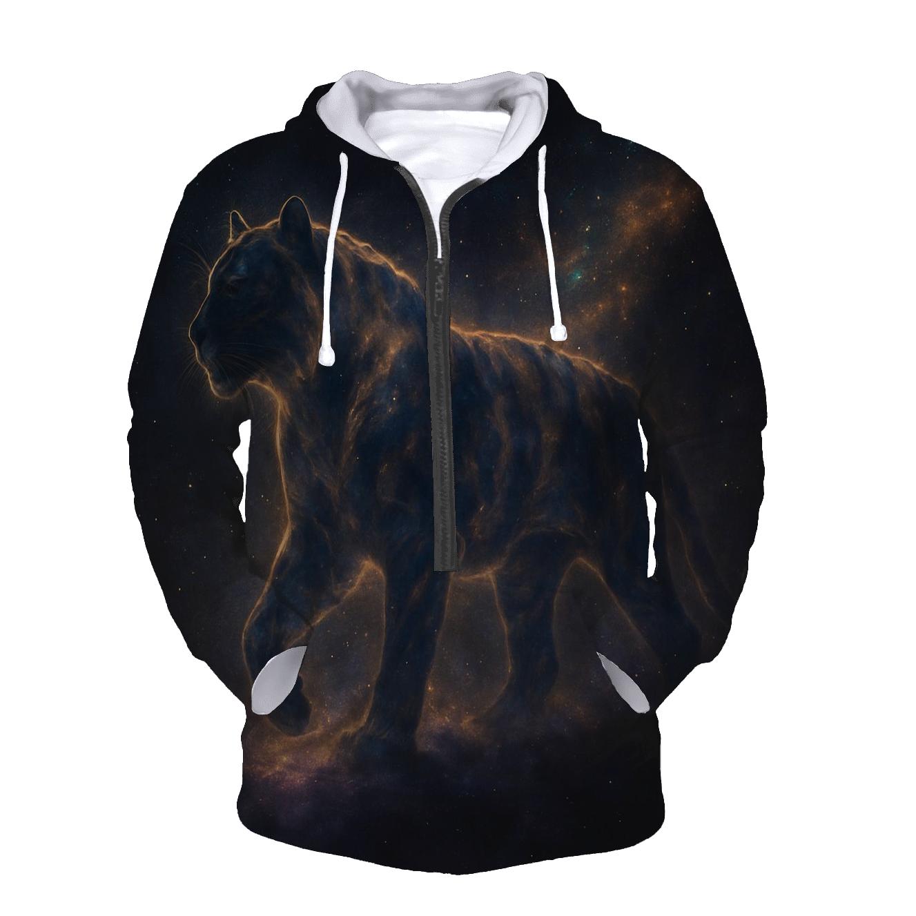 Galactic Tiger Nebula premium hoodies
