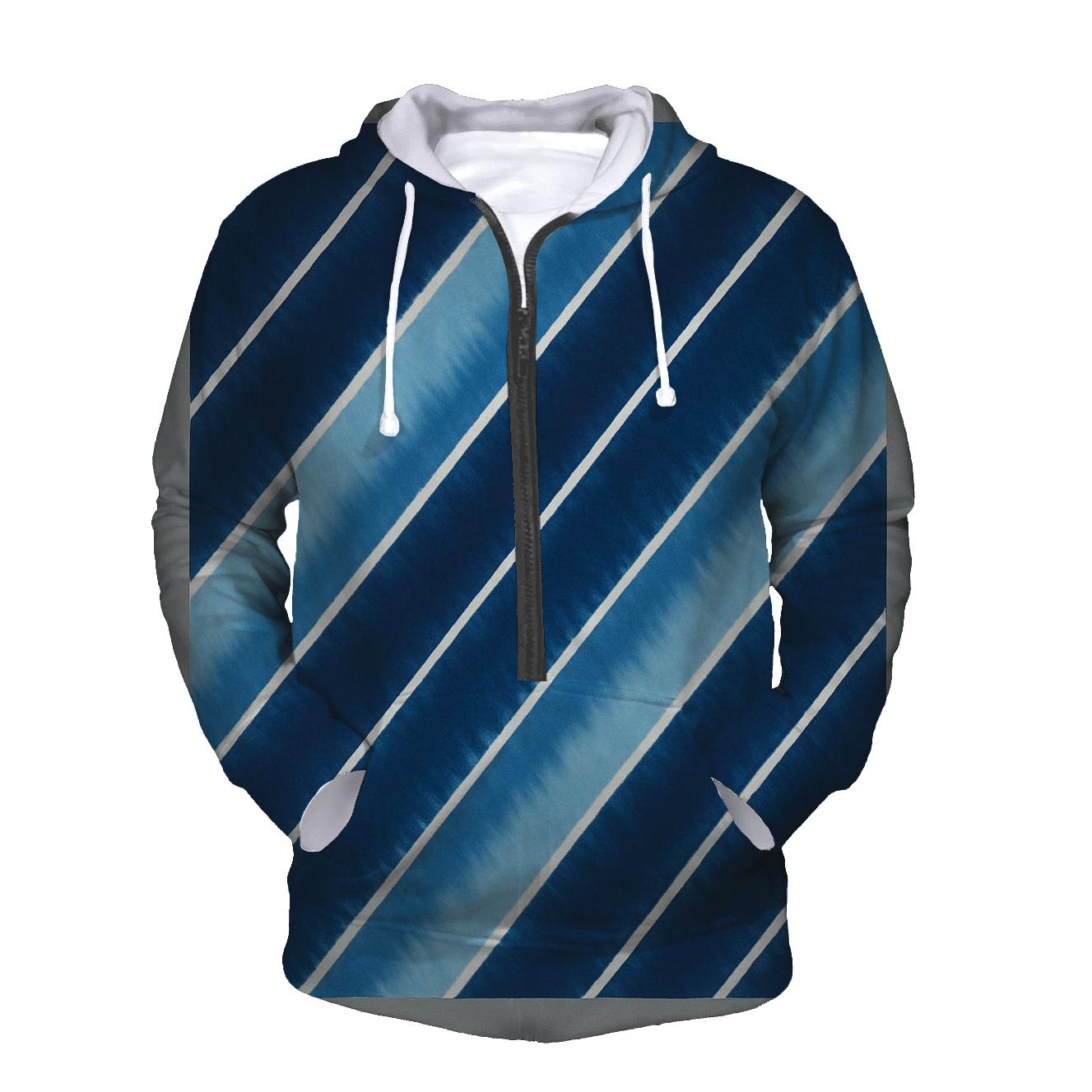 Indigo Arashi Diagonals lightweight hoodies