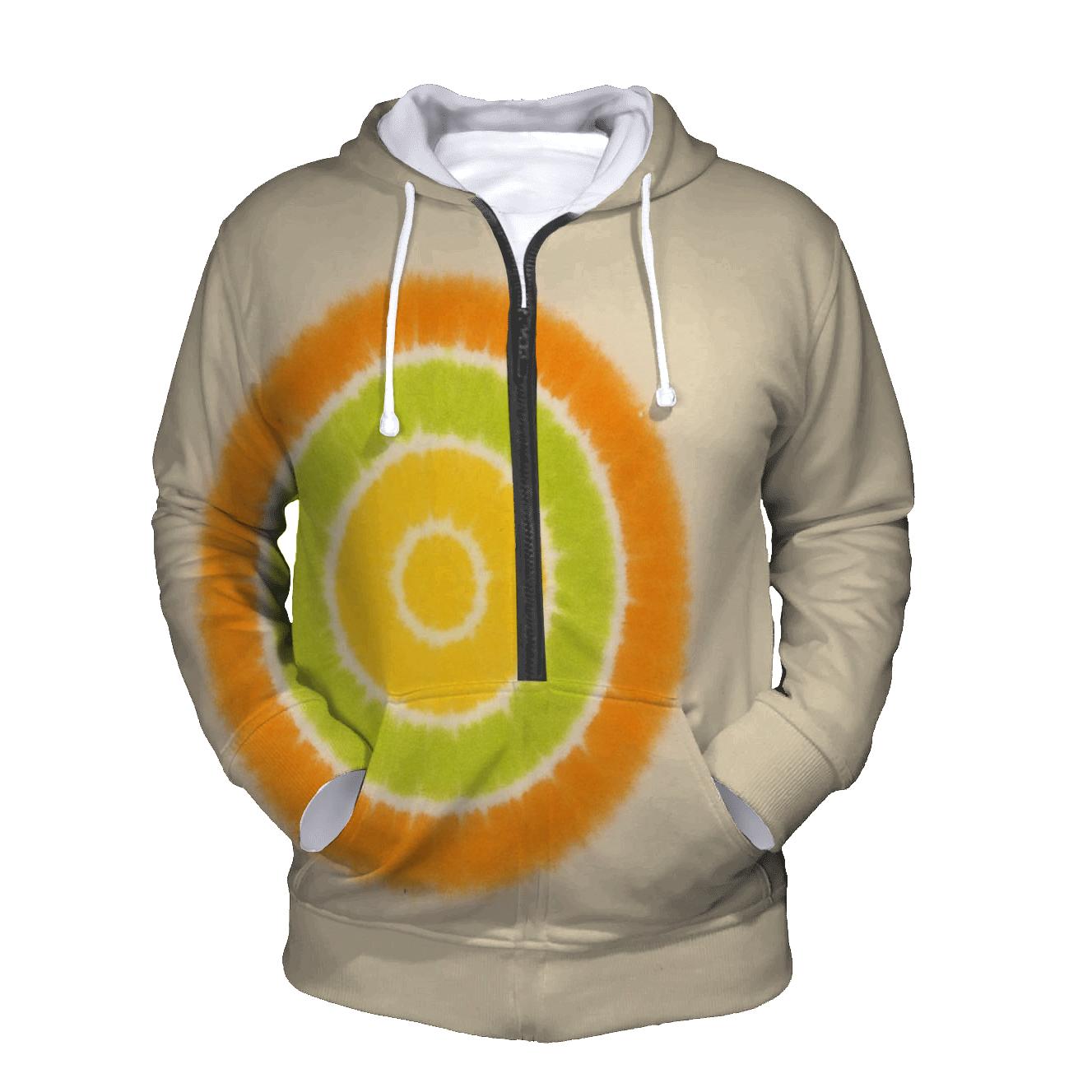 Off-Center Citrus Bullseye premium hoodies