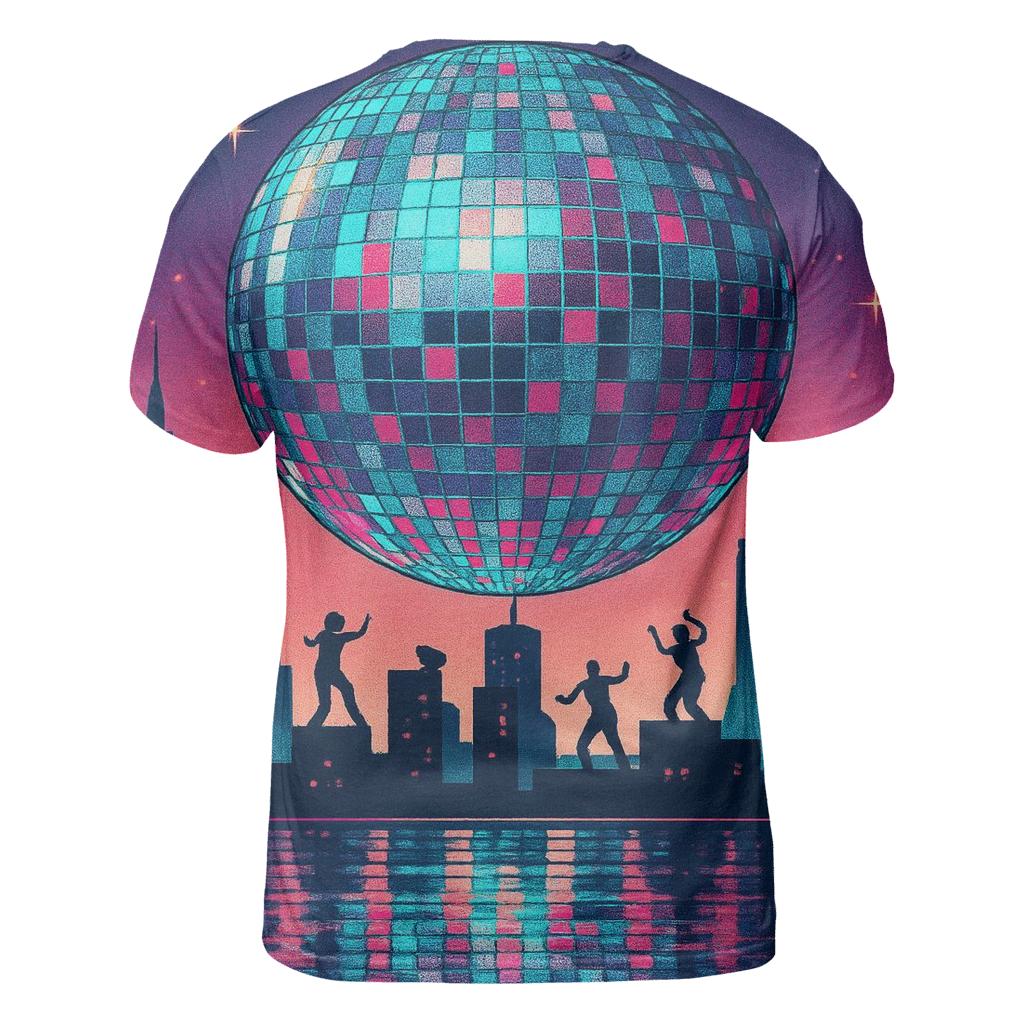 Disco Dot Skyline creative print fashion shirts