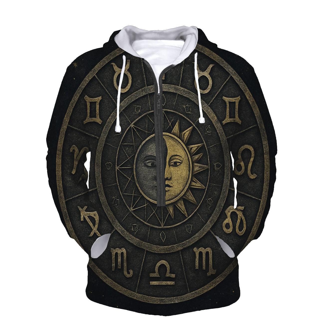 Zodiac Wheel Mandala Circle heavyweight hoodies