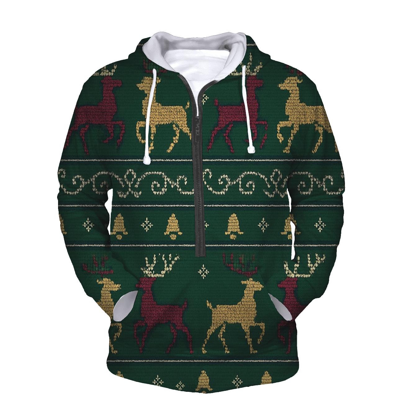 Reindeer Ribbon Carousel Design hoodie designs