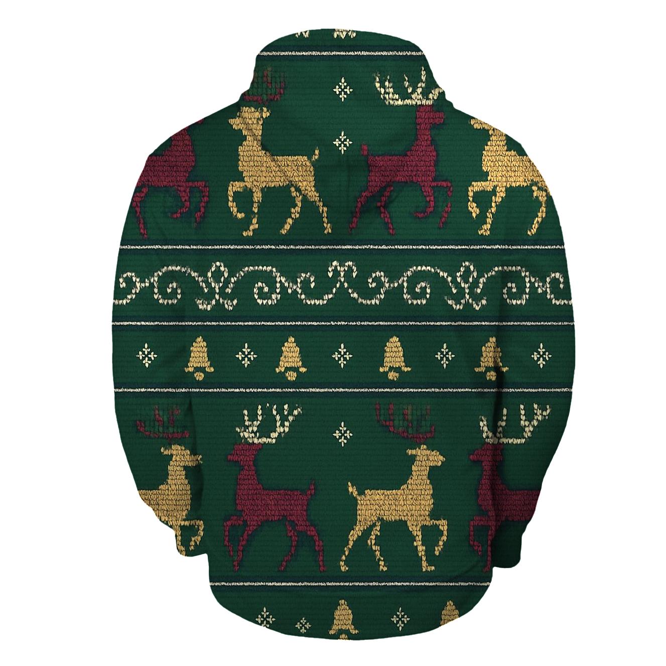 Reindeer Ribbon Carousel Design hoodie designs