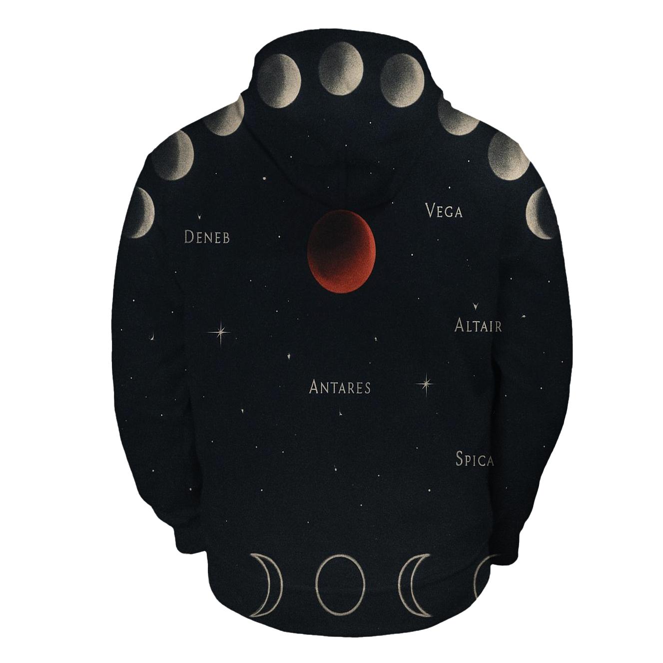 Lunar Eclipse Shadow Study zip-up hoodies