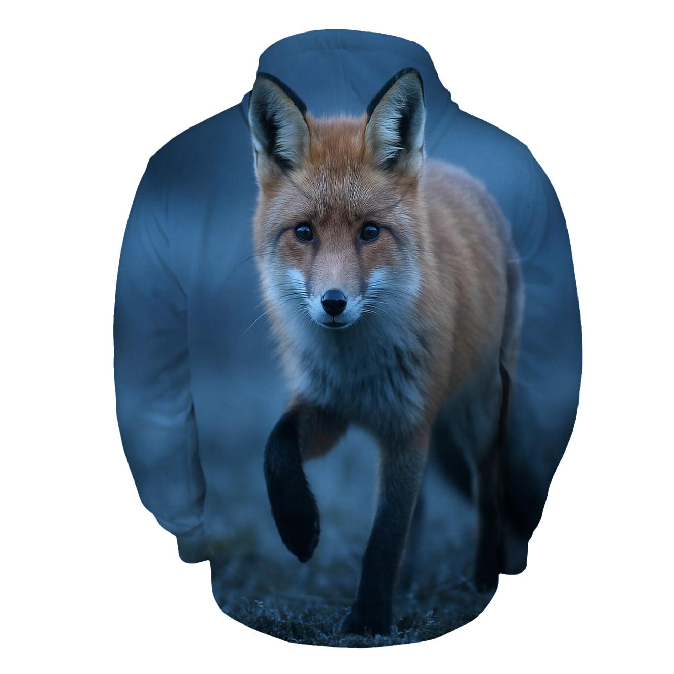 Crepuscular Hunt — Red Fox embroidered hoodies