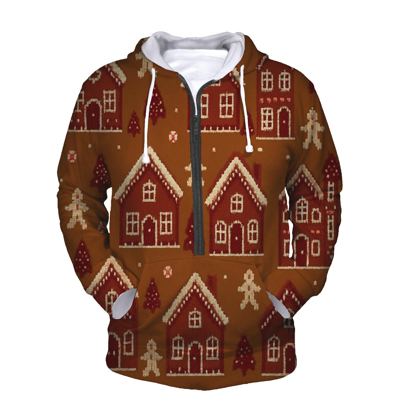 Gingerbread Village Parade Design custom hoodies