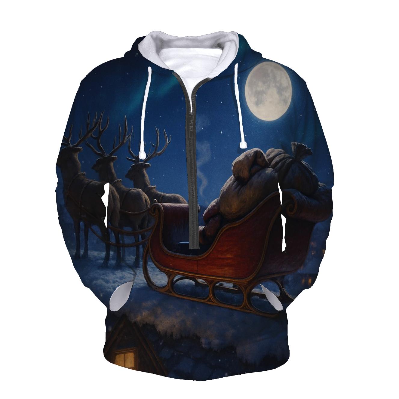 Rooftop Sleigh Pause lightweight hoodies