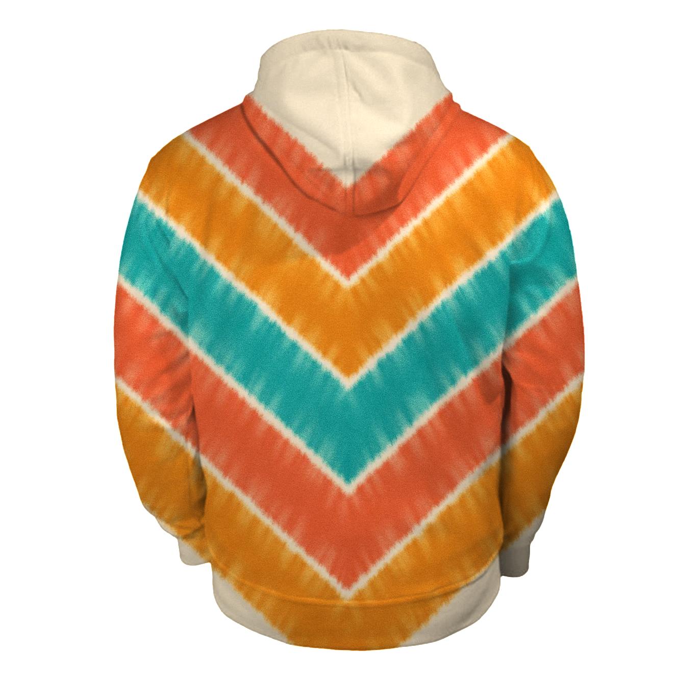 Chevron Accordion Fold heavyweight hoodies