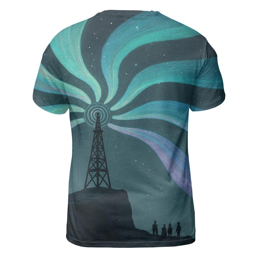 Radio Tower Aurora unique graphic print tees