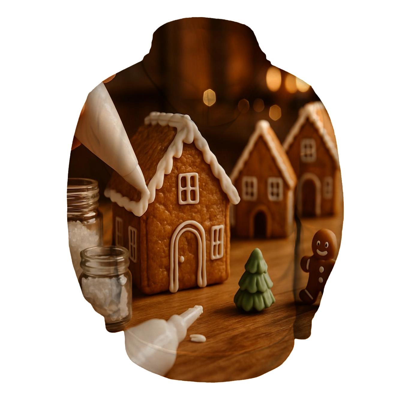 Gingerbread Workshop Glow pullover hoodies