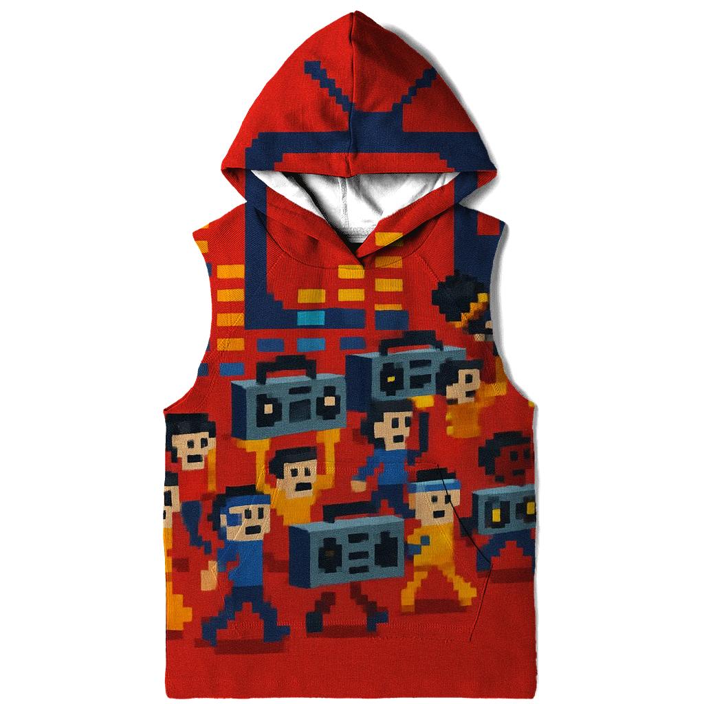 Pixel Pop Parade printed hoodies