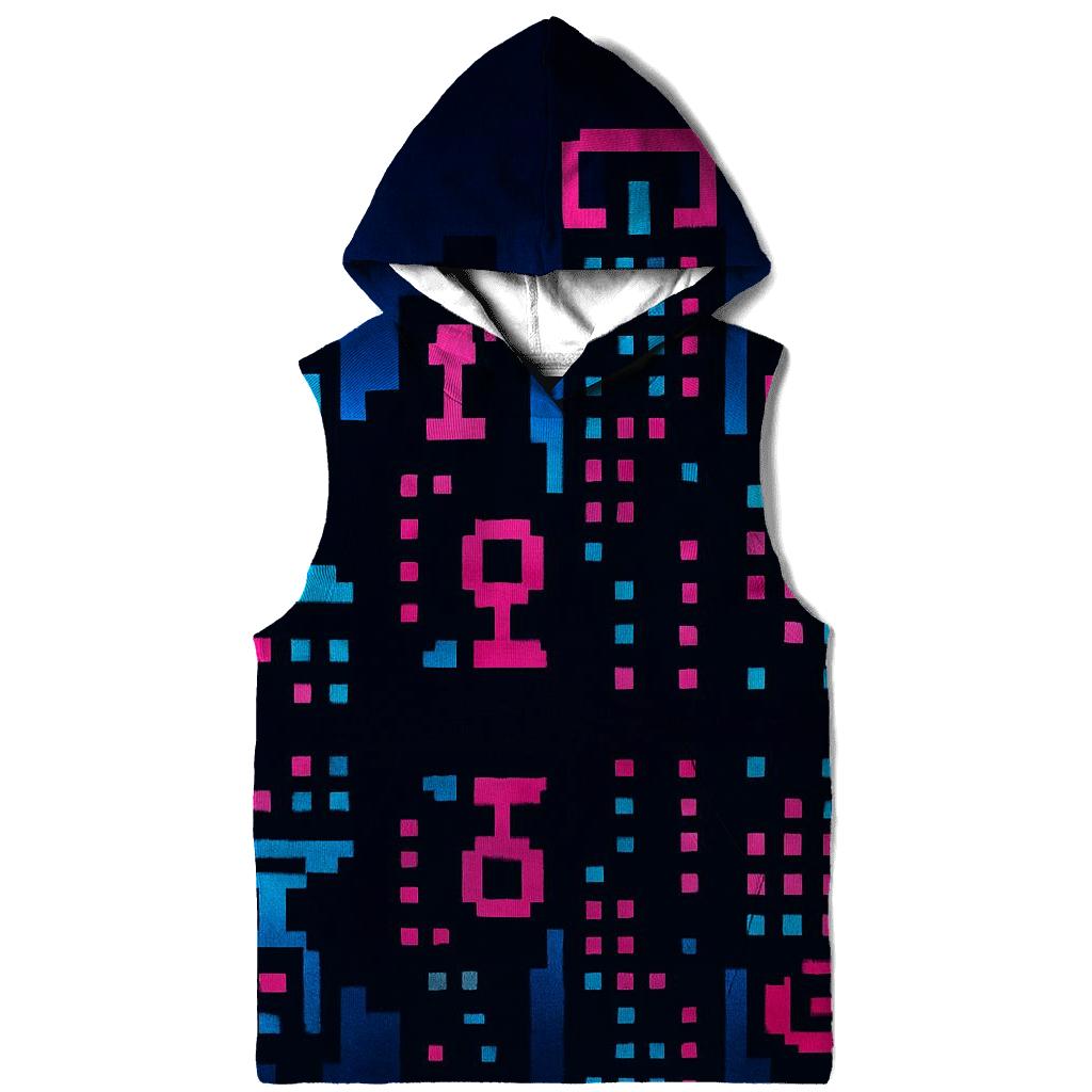 Arcade Pixel Skyline lightweight hoodies