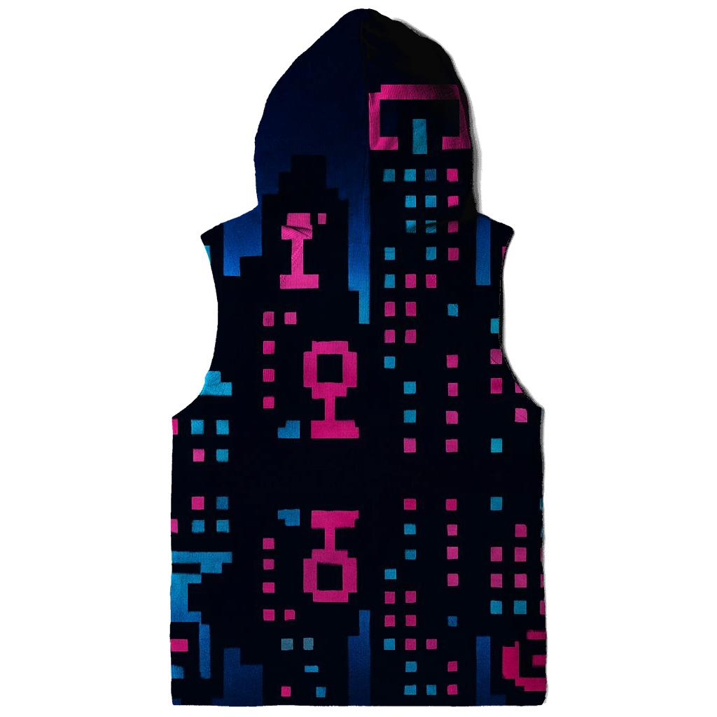 Arcade Pixel Skyline lightweight hoodies