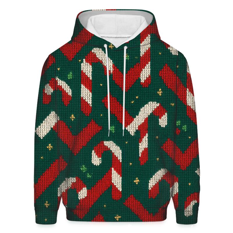 Candy Cane Herringbone Design lightweight hoodies
