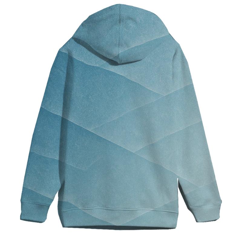 Glacier Blue Transition printed hoodies