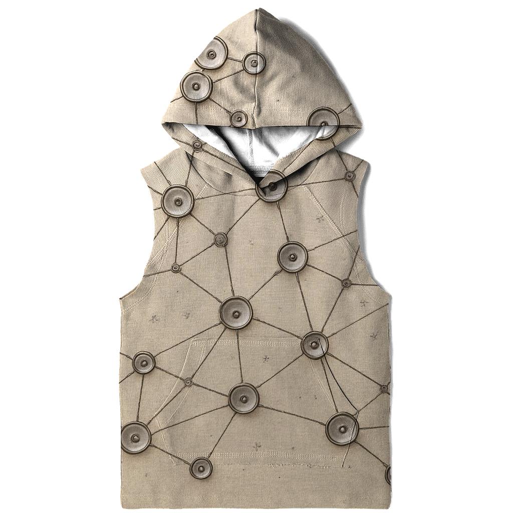 Sequin Constellation Map zip-up hoodies