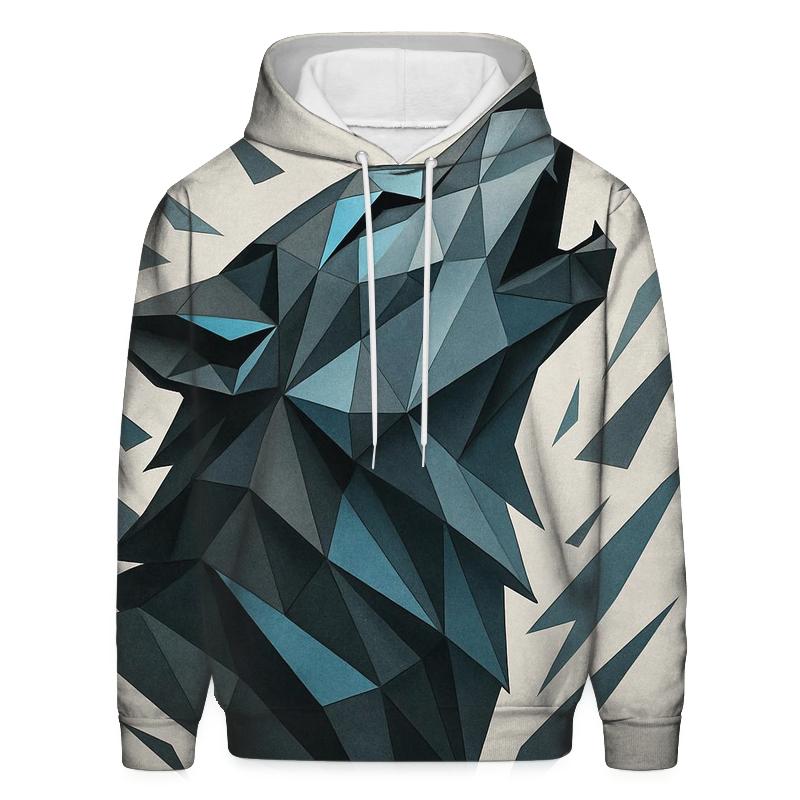 Abstract Geometric Wolf custom hoodies