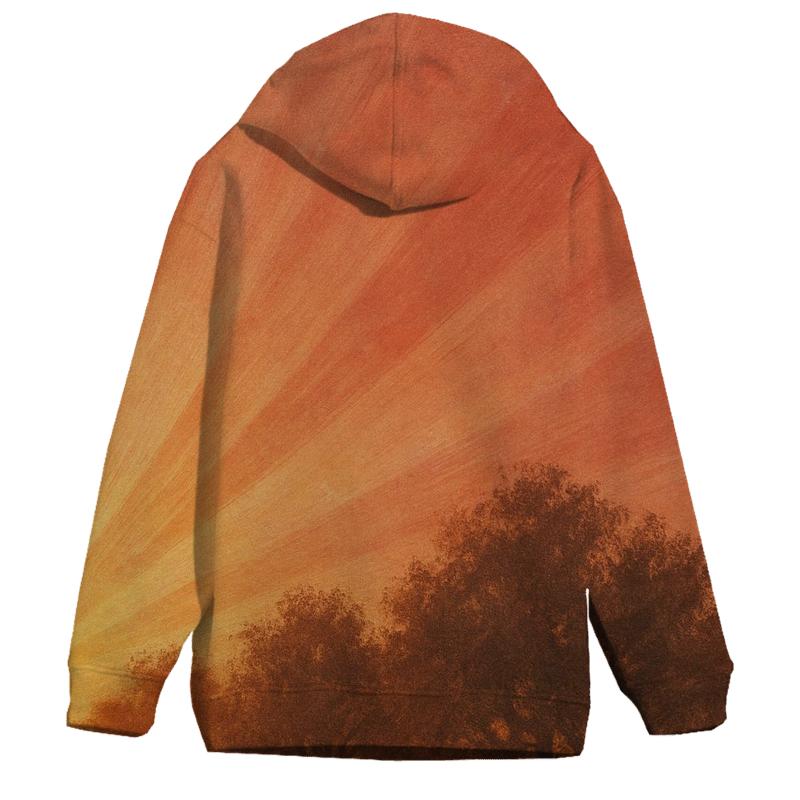Sunset Orchard Sweep printed hoodies