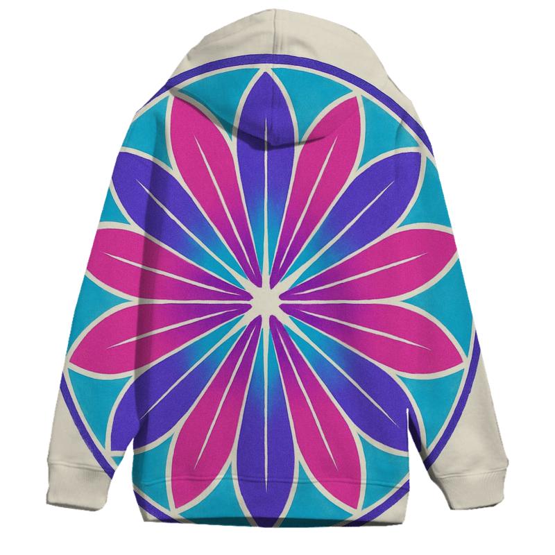 Mandala Sunburst Panel heavyweight hoodies