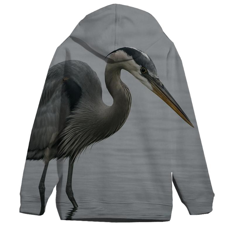 Estuary Sentinel — Great Blue Heron hoodie styles