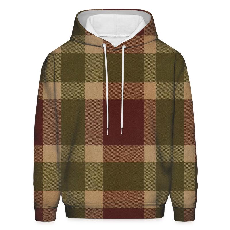 Cabin Vinyl Plaid custom hoodies