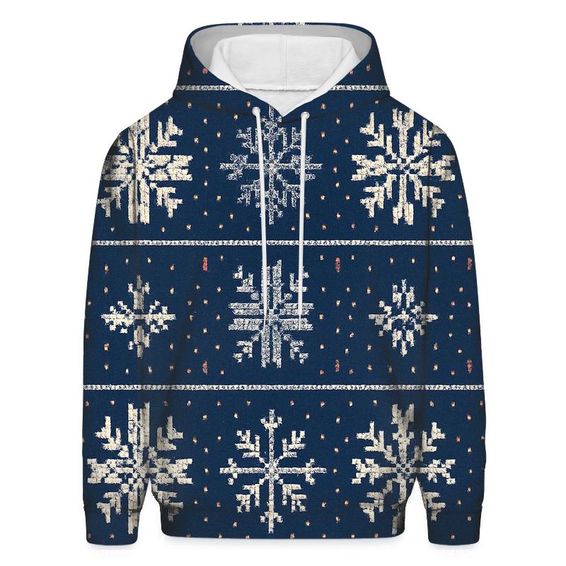 Festive Snowflake Brickwork Design hoodie styles