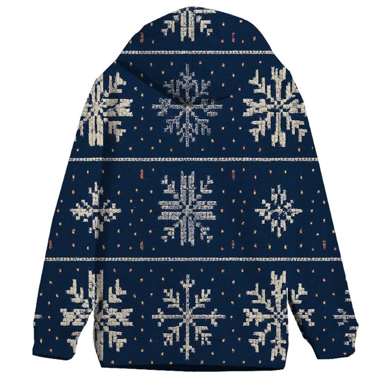 Festive Snowflake Brickwork Design hoodie styles