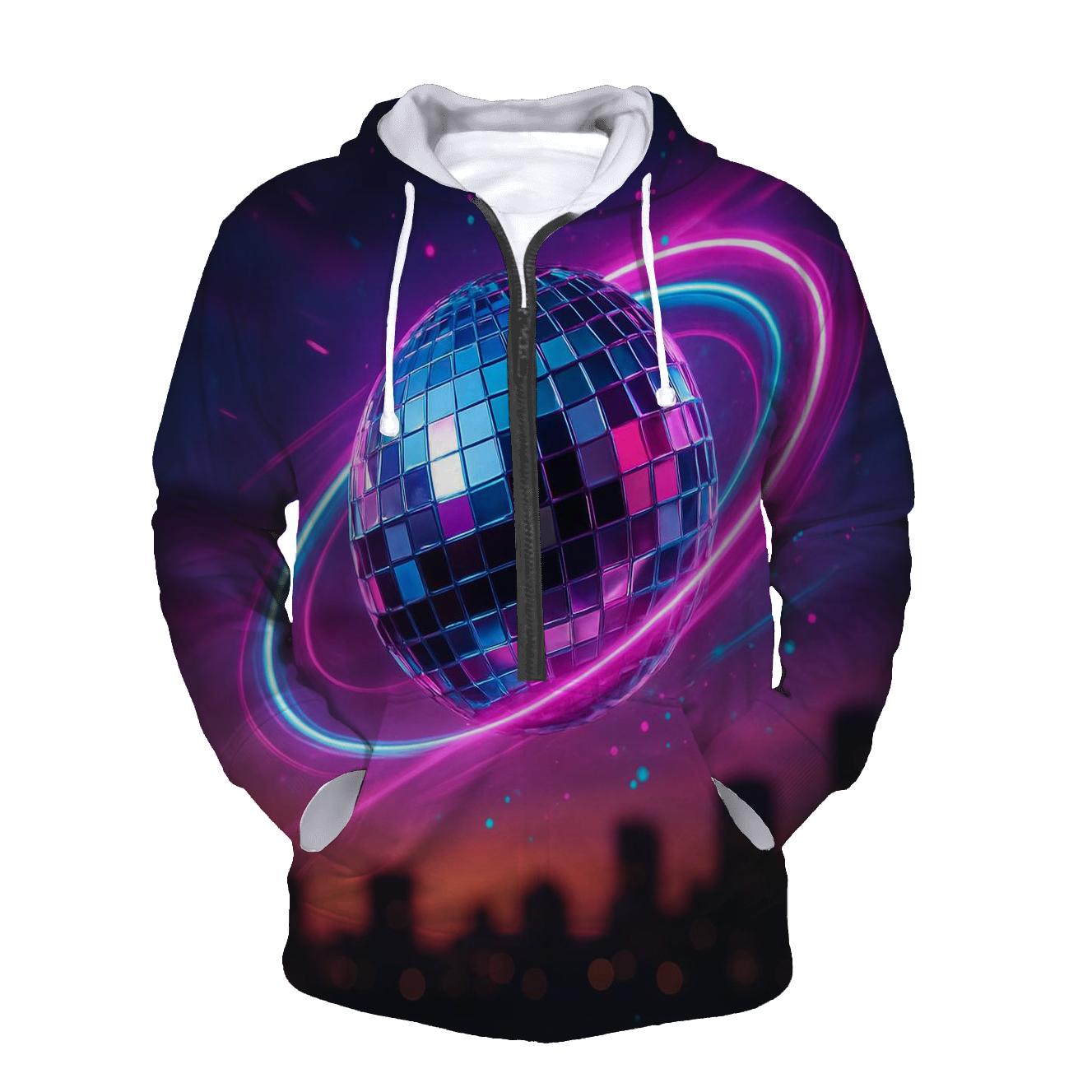 Neon Disco Halo lightweight hoodies