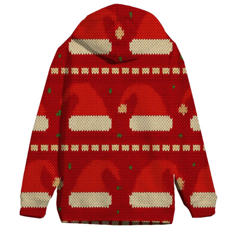 Santa Hat Scatter Bands Design embroidered hoodies