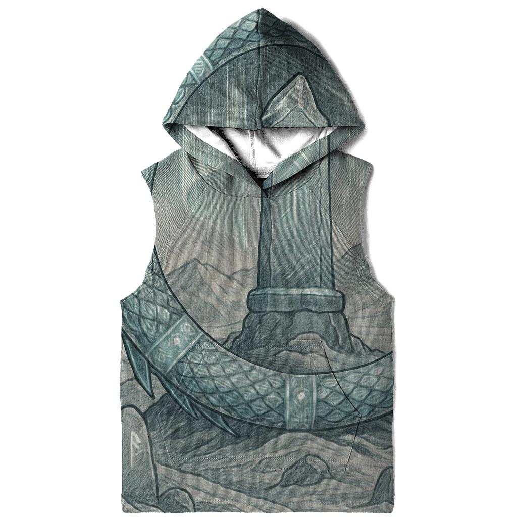 Runic Ice Ouroboros Beacon graphic hoodies