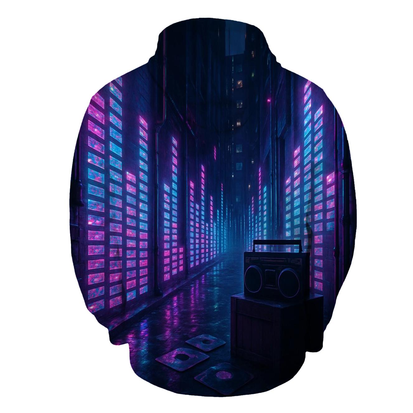Neon Equalizer Alley lightweight hoodies