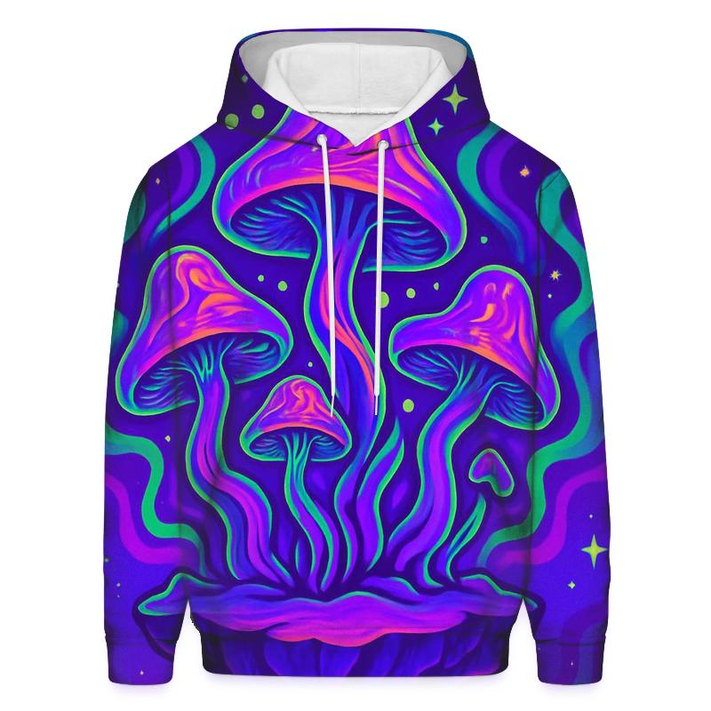 Psychedelic Mushroom Galaxy graphic hoodies