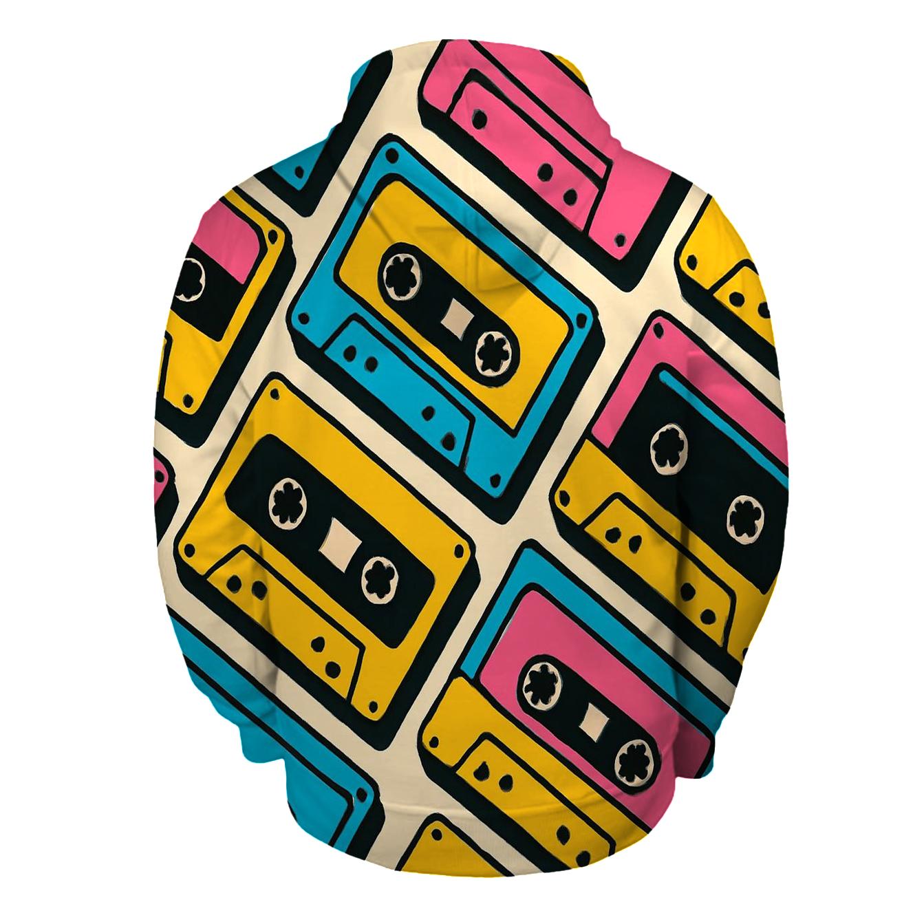 Cassette Tape Collage premium hoodies