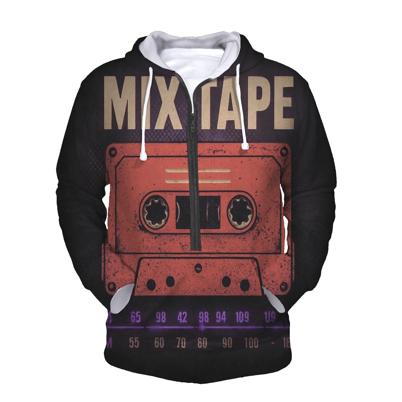 Cassette Night Radio Poster embroidered hoodies