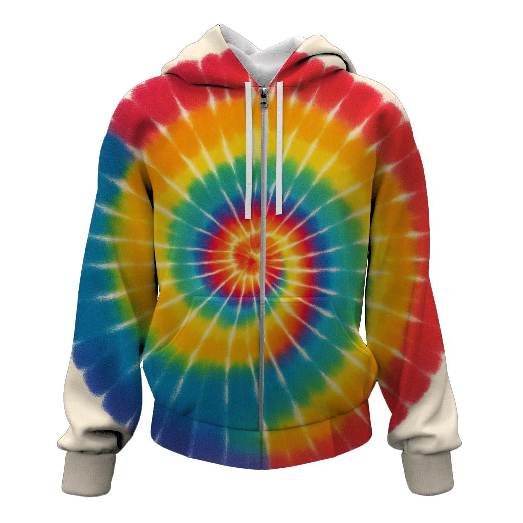 Rainbow Spiral Panel designer hoodies