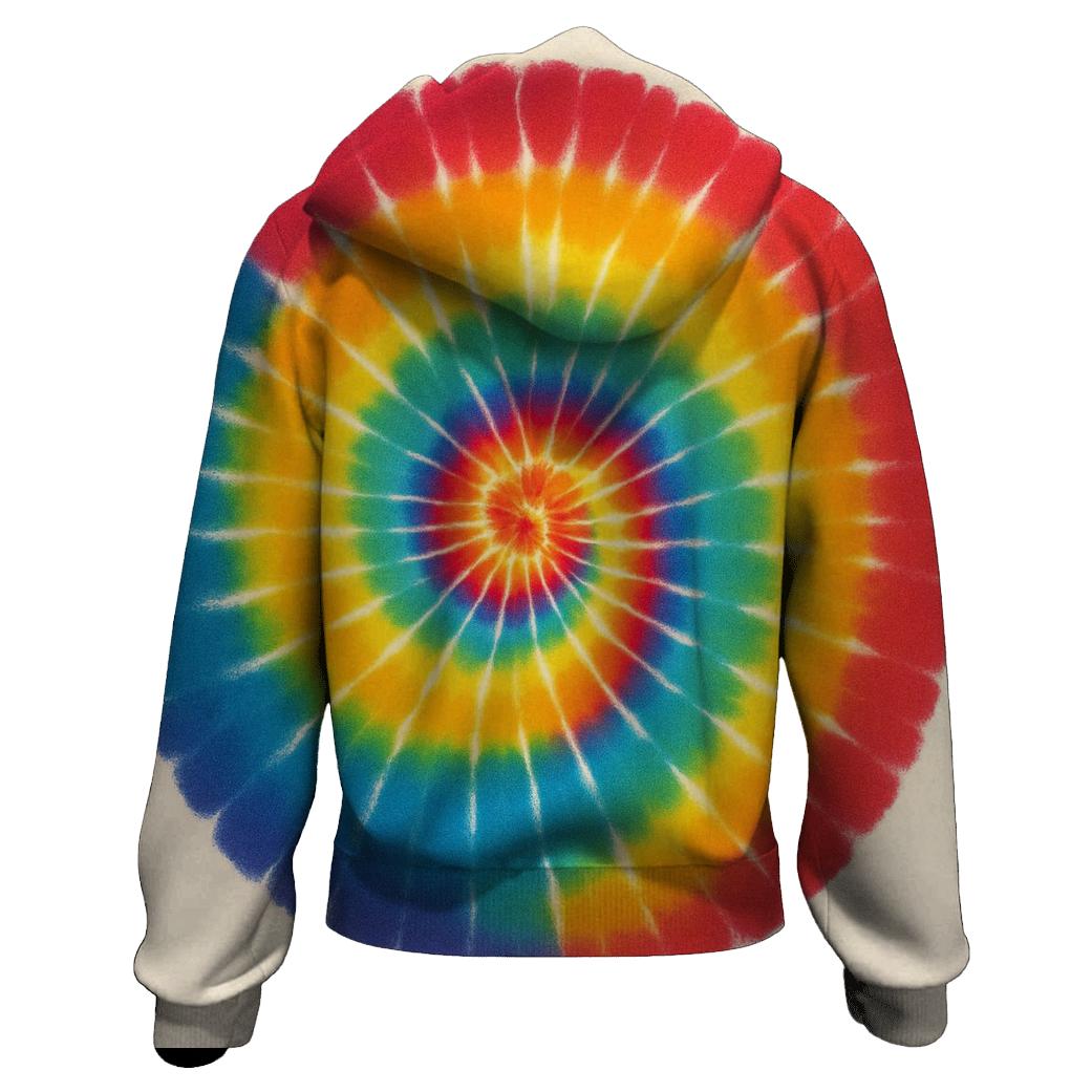Rainbow Spiral Panel designer hoodies