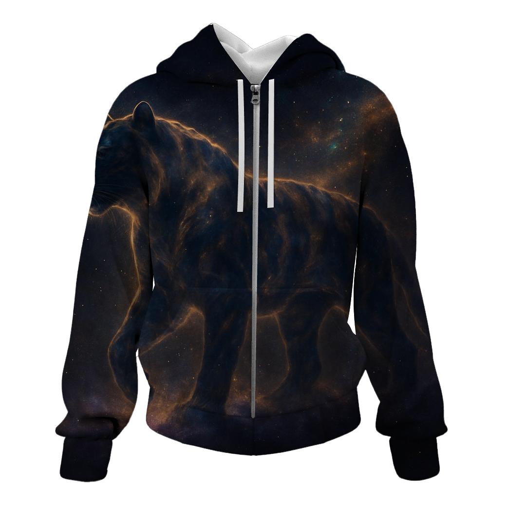 Galactic Tiger Nebula designer hoodies