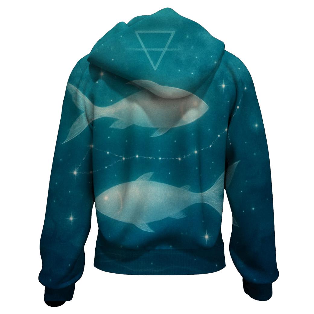 Pisces Twin Current Dream Scene printed hoodies