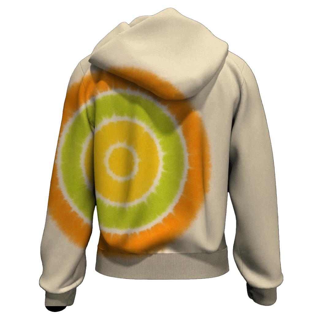 Off-Center Citrus Bullseye embroidered hoodies