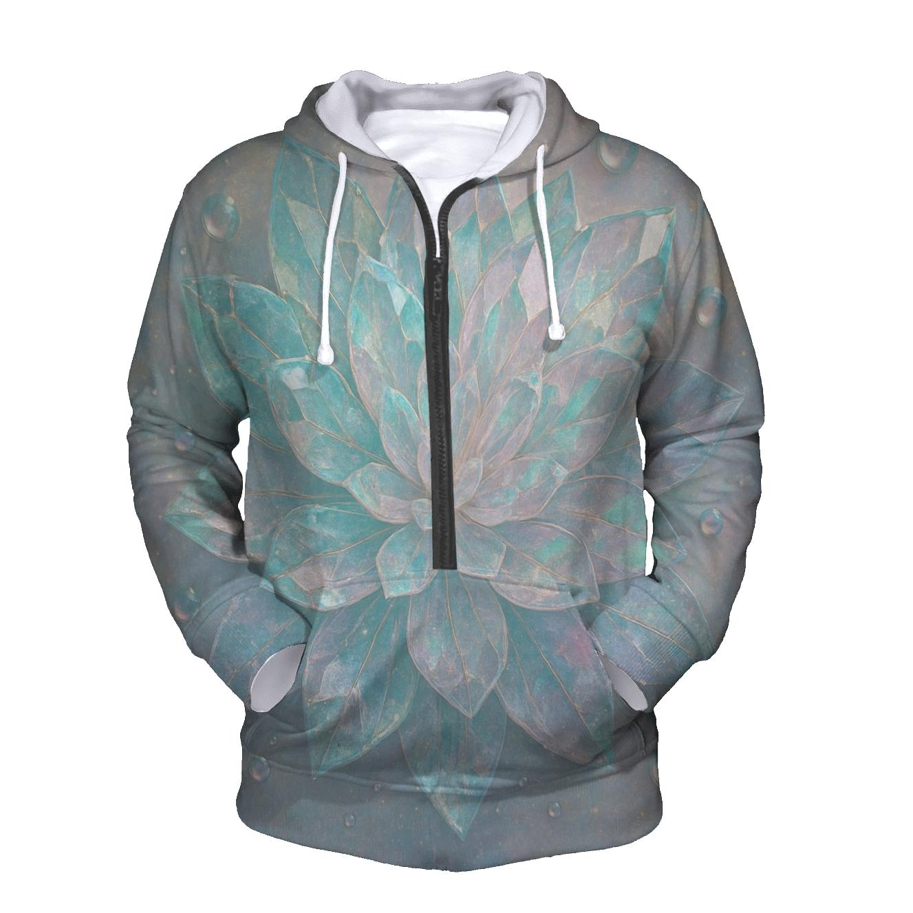 Petal Crystal Bloom graphic hoodies